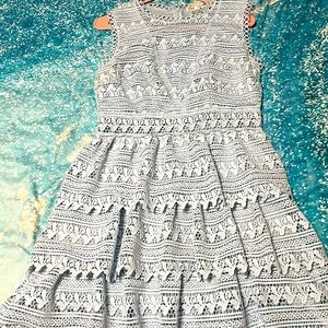 Tiered Crochet Mini Dress